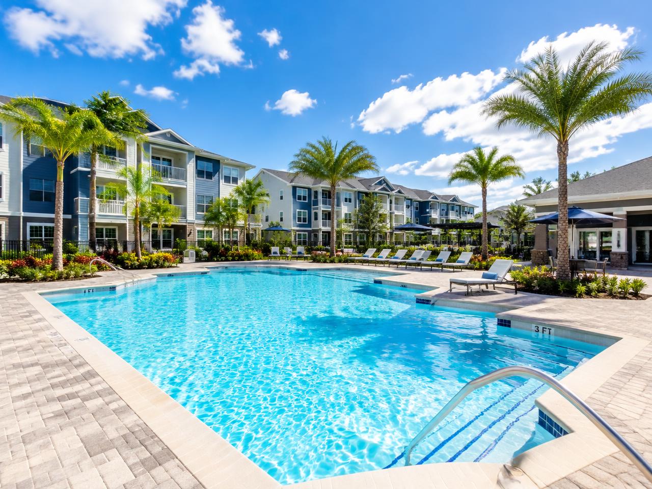 Apartment community pool